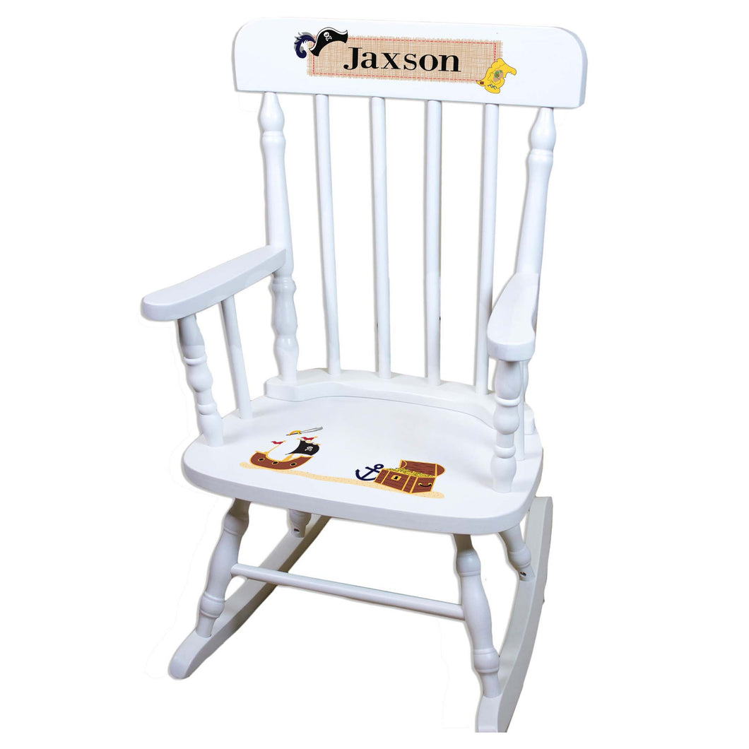 Pirate White Personalized Wooden ,rocking chairs