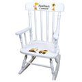 Dinosaur White Personalized Wooden ,rocking chairs