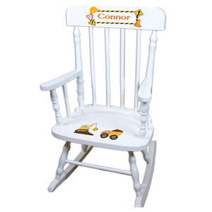 Construction White Personalized Wooden ,rocking chairs