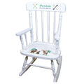 Gray Woodland White Personalized Wooden ,rocking chairs