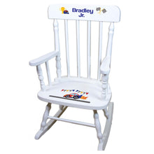 Race Car White Personalized Wooden ,rocking chairs