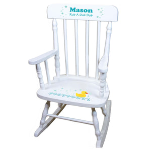 Rubber Ducky White Personalized Wooden ,rocking chairs