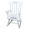 Sea Life White Personalized Wooden ,rocking chairs