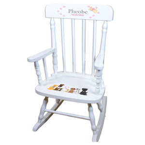 Shark White Personalized Wooden ,rocking chairs