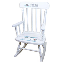 Shark White Personalized Wooden ,rocking chairs