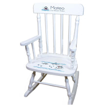 Giraffe White Personalized Wooden ,rocking chairs