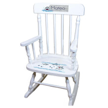 Shark White Personalized Wooden ,rocking chairs