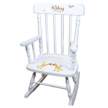 Giraffe White Personalized Wooden ,rocking chairs