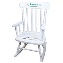 Tribal Arrow Boy White Personalized Wooden ,rocking chairs