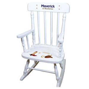Gone Fishing White Personalized Wooden ,rocking chairs