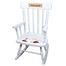 Wild West White Personalized Wooden ,rocking chairs