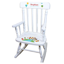 Small World White Personalized Wooden ,rocking chairs