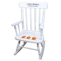 Football White Personalized Wooden ,rocking chairs