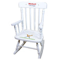 Baseball White Personalized Wooden ,rocking chairs