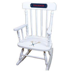 Lacrosse Sticks White Personalized Wooden ,rocking chairs