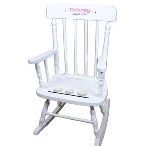 Volleyball White Personalized Wooden ,rocking chairs