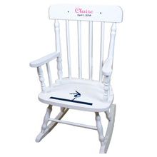 Gymnastics White Personalized Wooden ,rocking chairs