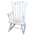 Yellow Butterflies White Personalized Wooden ,rocking chairs
