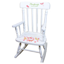 Yellow Butterflies White Personalized Wooden ,rocking chairs