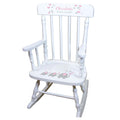 Elephant Pink White Personalized Wooden ,rocking chairs
