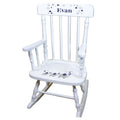 Navy Elephant White Personalized Wooden ,rocking chairs