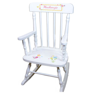 Love Birds White Personalized Wooden ,rocking chairs