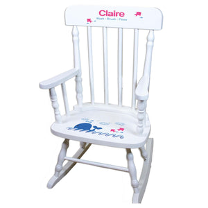 Blue Whale White Personalized Wooden ,rocking chairs
