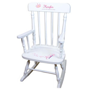Fairy Princess White Personalized Wooden ,rocking chairs