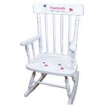 Heart Balloons White Personalized Wooden ,rocking chairs