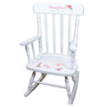 Floral Antler White Personalized Wooden ,rocking chairs