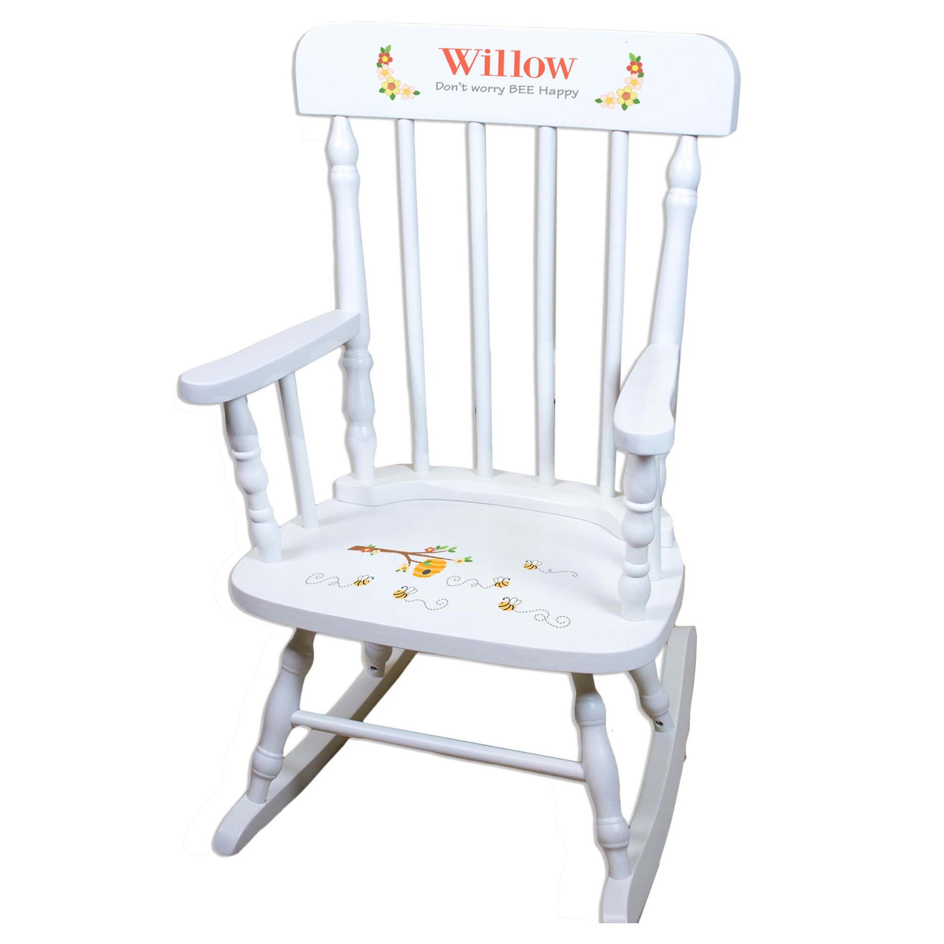 Honey Bee White Personalized Wooden ,rocking chairs