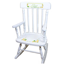 Shamrock White Personalized Wooden ,rocking chairs