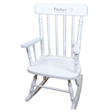 Single Cross White Personalized Wooden ,rocking chairs