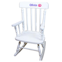 Single Peace White Personalized Wooden ,rocking chairs