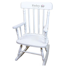 Single Elephant White Personalized Wooden ,rocking chairs