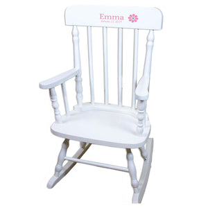 Single Ballet White Personalized Wooden ,rocking chairs