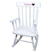Single Pink Footprint White Personalized Wooden ,rocking chairs