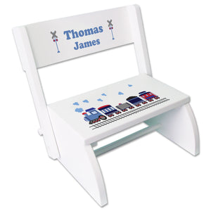 Personalized Train Childrens Stool