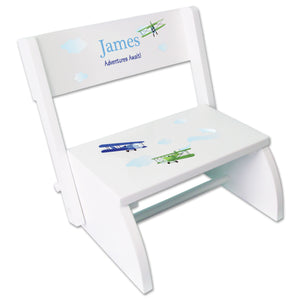 Personalized Airplane Childrens Stool