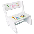 Personalized Stitched Stars Childrens Stool