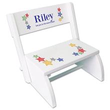 Personalized Race Cars Childrens Stool