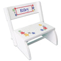 Personalized Stitched Stars Childrens Stool