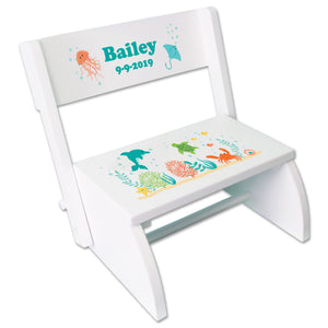 Personalized Sea animal Childrens Stool