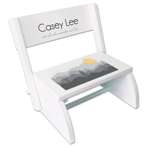 Personalized Childrens surf White Stool