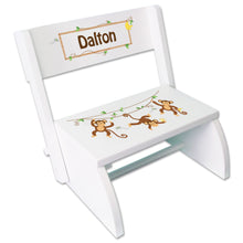 Personalized Monkey Boy WhiteStool 