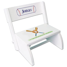 Personalized Baseball WhiteStool 