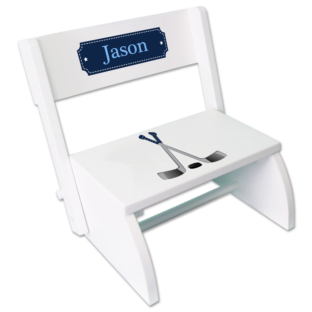 Personalized ice Hockey WhiteStool 