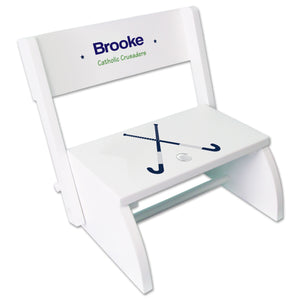 Personalized Field Hockey WhiteStool 