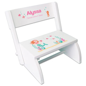 Personalized Mermaid Princess Childrens Stool