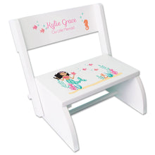 Personalized Pink Whale Childrens Stool